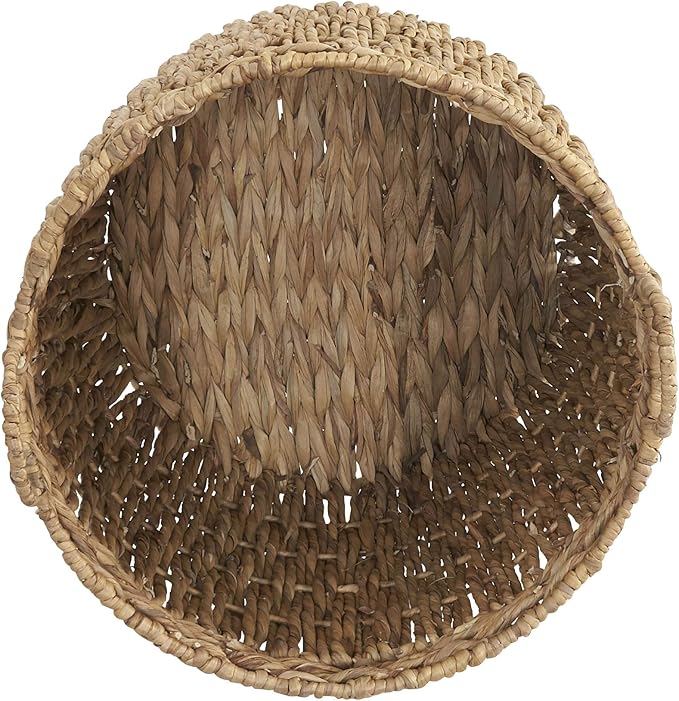 Household Essentials Brown Tall Round Wicker Storage Basket