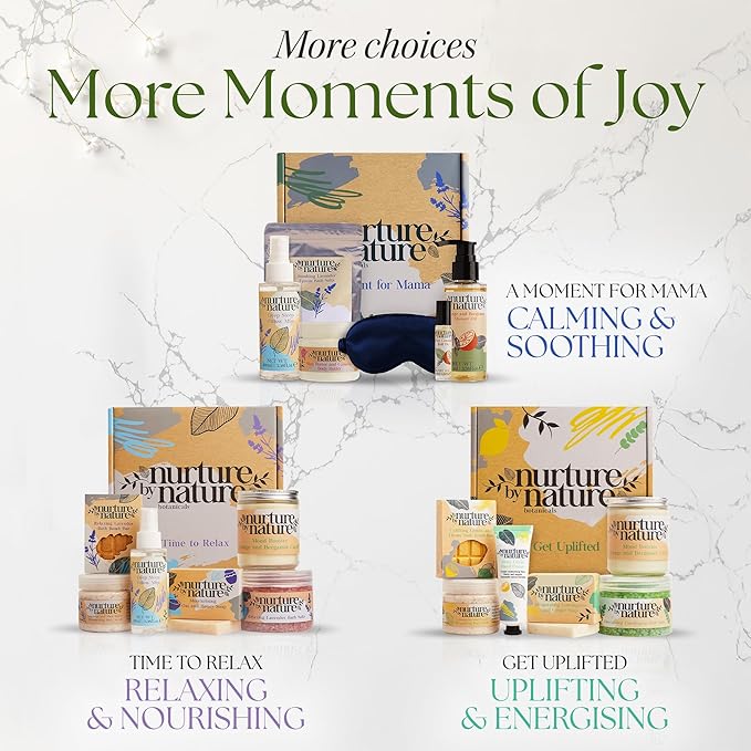 NURTURE BY NATURE Self Care Gift Set for Women – 6 Piece Relaxing Bath & Body Spa Gift Basket with Bath Bomb, Hand Cream & Scented Candle – Self Care Gifts for Valentine’s Day & Mother’s Day Gift