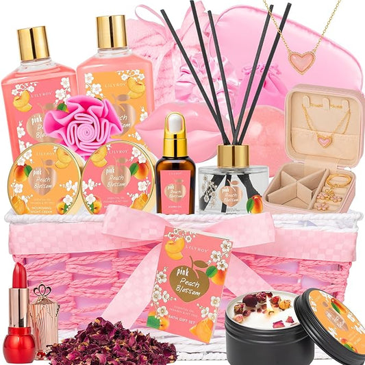 Valentines Day Gifts for Women - 23Piece Relaxing Bath and Body Gift Baskets Set Spa Gift Baskets for Women, Gift Sets | Mothers Day Gift for Mom, Birthday, Christmas, Holiday, Anniversary Gift