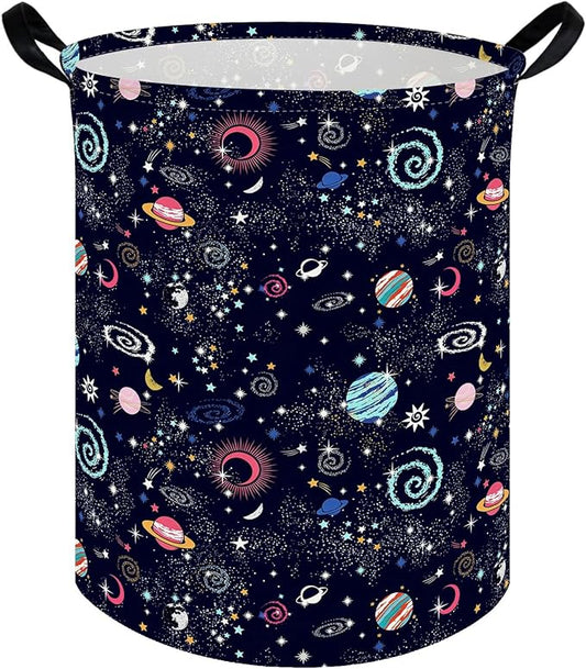 Moon Laundry hamper,Kids Laundry Basket,Baby Nursery Hamper,Waterproof foldable laundry basket for boys and girls,toy storage box,Kid Room Decor(Moon)