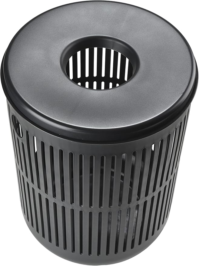 Zone Denmark Laundry Basket - Elevate Your Laundry Routine with Style and Functionality, Black 16.14x16.14x21.65 inches