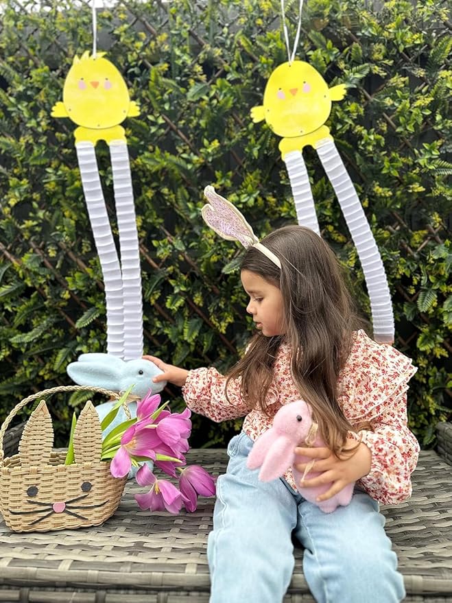 Bunny Shaped Easter Egg Basket for Kids featuring a Cute Rabbit Face