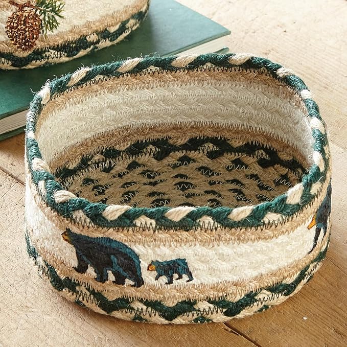 BLACK FOREST DECOR Bears Braided Basket