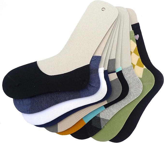 TATYZ Cardboard Sock Inserts Form Blockers, Sock Shaper and Organiser for Storage or Display - 10 PCS (Large)