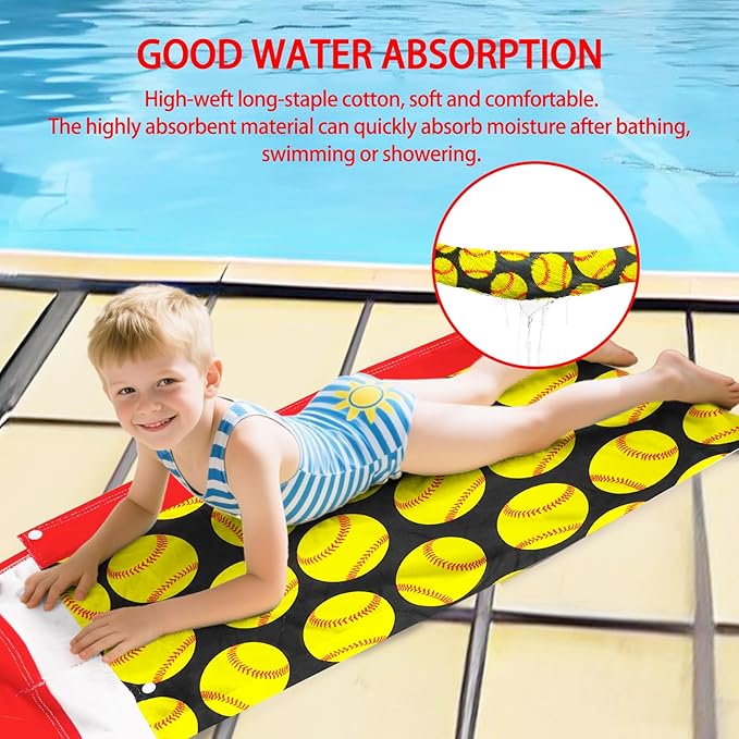 Hooded Poncho Towels for Kids - Ultra Soft 100% Cotton Softball Toddler Hood Bath Towels/Pool Terry Towel Beach Wrap Absorbent Cute Bath & Swim Wrap Gift for Boys & Girls 3-10 Years - Yellow