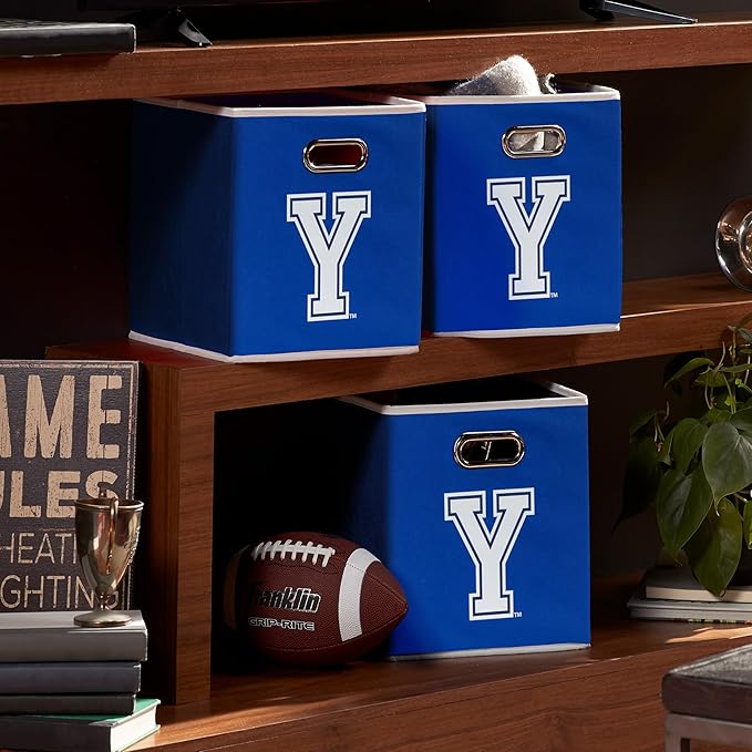 Franklin Sports NCAA College Team Fabric Storage Cubes Made to Fit Storage Bin Organizers