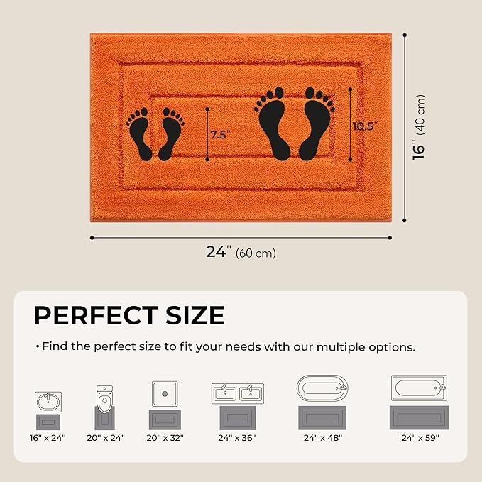 GRANNY SAYS Bathroom Rug 16" x 24" Orange