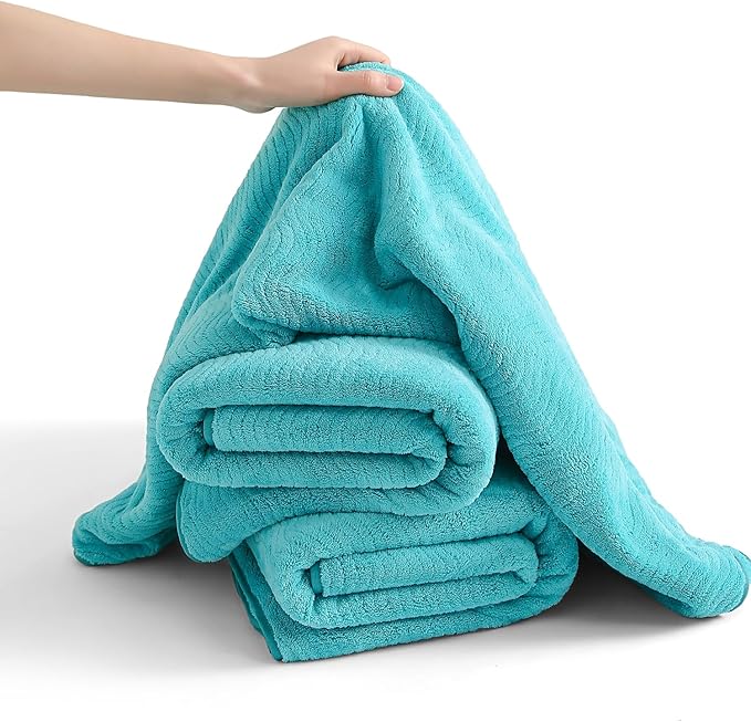 4 Piece Extra Large Bath Towel 35"x70" Oversized Bath Sheet Bath Towel Set for Bathroom Ultra Soft Cozy Highly Absorbent Quick Dry Bathroom Towel for Spa Gym Hotel,Shower Towel for Daily Use,Aqua Teal