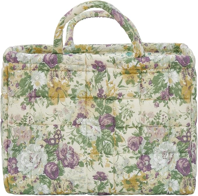 Boho Fabric Storage Basket, Large Capacity Laundry Basket, 12.2'' x 10.23'' x 10.23'' Collapsible Laundry Hamper with Easy Carry Handles (D Multi-Color 4, L)