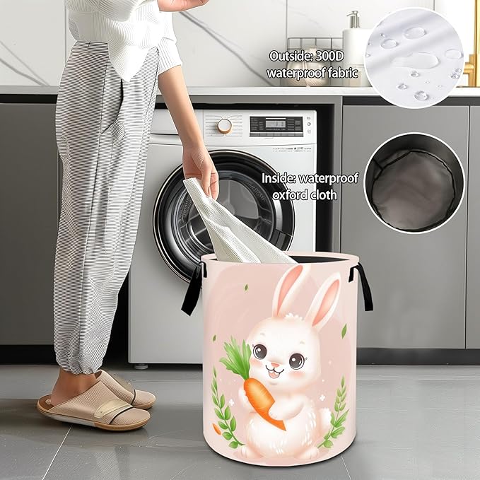 Cute Kitten and Butterfly Laundry Basket, Dirty Collapsible Clothes Toy Organizer Hamper for Kids Adults, Oxford Cloth Waterproof Storage Bin for Bedroom Bathroom Home Decor Gifts, 19.7"X15.7"