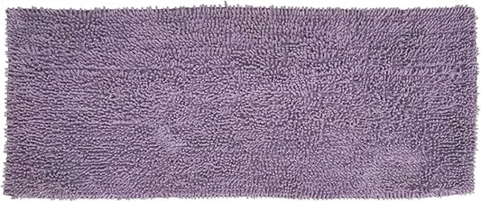 Home Weavers Fantasia Bath Rug 100% Cotton Bathroom Rugs Set, Washable Rug, Soft Cotton Extra Soft and Absorbent Bath Rug, Kitchen Mat, Bath Mat Set, Bath Floor Mat Non Slip, 21"x54" Runner, Purple