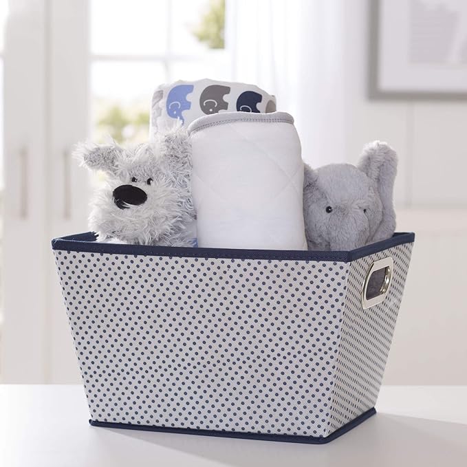 Delta Children 4 Piece Rectangle Storage Bins, Navy