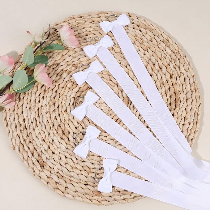 POVETIRE 6PCS Bow Holder Hair Bow Organizer, Hair Clips Storage Bow Holder for Girls Hair Bows, Baby Headband Hair Accessories Organizer Display Wall Hanging for Nursery Decors