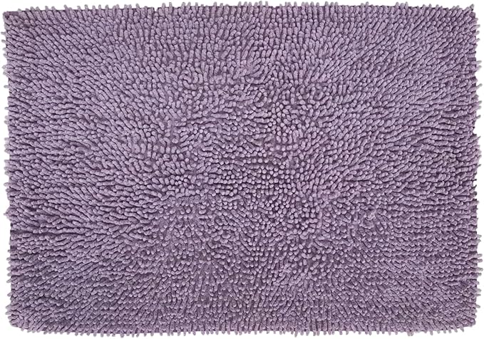 Home Weavers Fantasia Bath Rug 100% Cotton Bathroom Rugs Set, Machine Washable Rug, Extra Soft and Absorbent Bath Rug, Kitchen Mat, Bath Mat Set, Bath Floor Mat Non Slip, 21"x34" Rectangle, Purple
