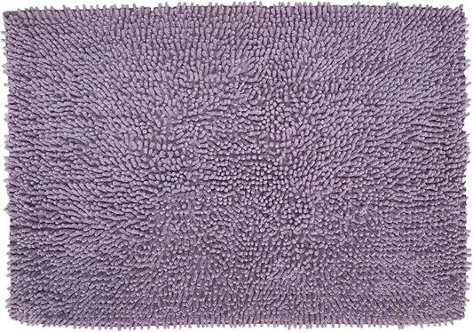 Home Weavers Fantasia Bath Rug 100% Cotton Bathroom Rugs Set, Machine Washable Rug, Extra Soft and Absorbent Bath Rug, Kitchen Mat, Bath Mat Set, Bath Floor Mat Non Slip, 21"x34" Rectangle, Purple