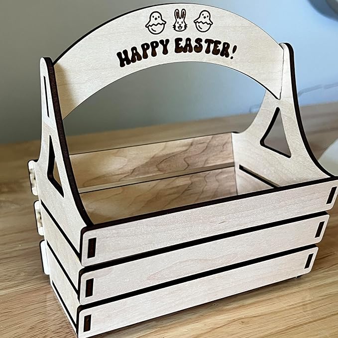 Made By R And R Wood Emoji Easter Basket