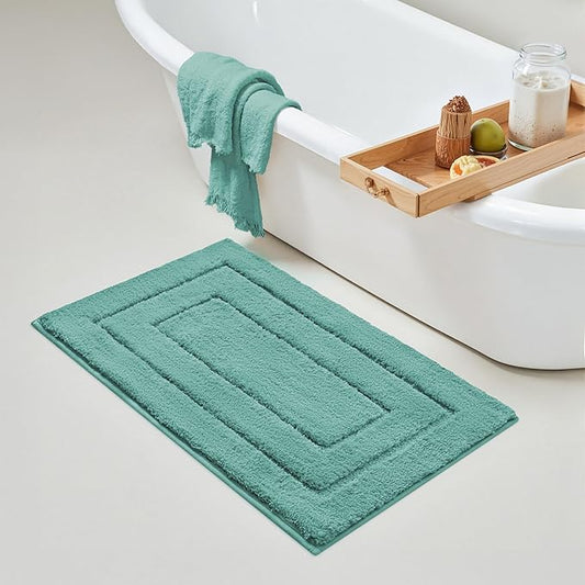 GRANNY SAYS Bathroom Rugs Non Slip, 16" x 24", Bath Rugs for Bathroom Washable, Bath Mats for Floor, Microfiber Bath Mat for Tub, Absorbent Bath Rugs for Shower Room, Sage Green