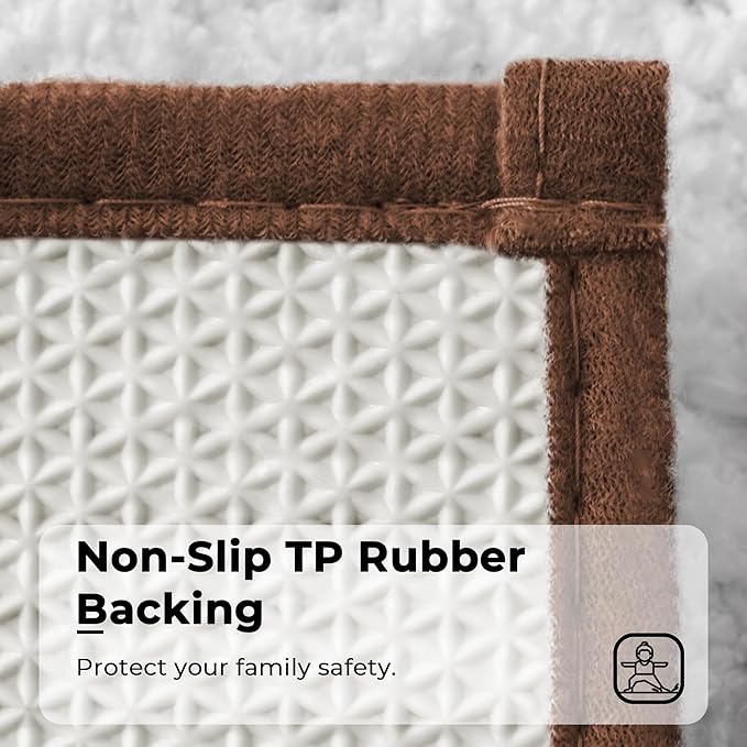 GRANNY SAYS Microfiber Bathroom Rugs Non Slip Washable, Water Absorbent Bath Mats for Tub, Soft Bath Mats for Bathroom Floor & Shower, Bath Rug, 16" x 24", Brown Bath Rugs