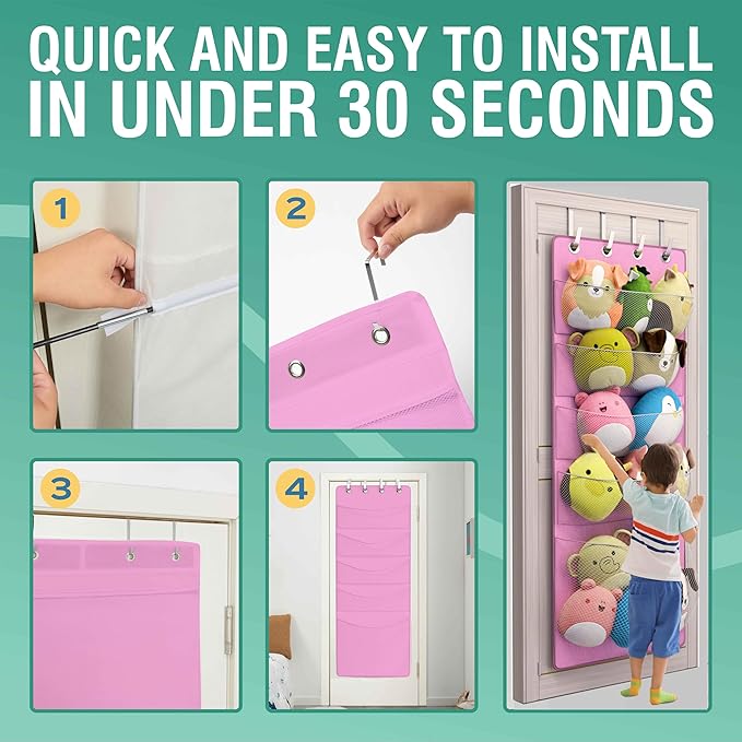 Honeyera Sqshmalow Holder - Over the Door Space (parent) (Pink)