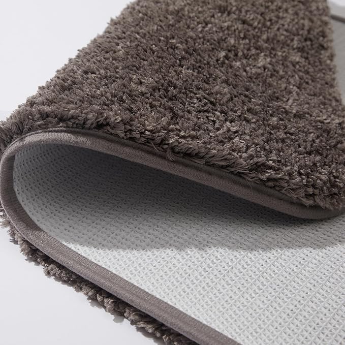 2 Piece Bathroom Rugs and Mats Sets, Soft Bath Mats for Bathroom with Non-Slip Backing, Machine Washable Microfiber Absorbent Bath Rugs (16''x24'' Plus 20''x32'',Chocolate)...