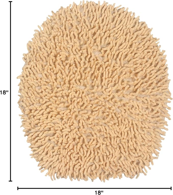 Home Weavers Fantasia Collection 100% Cotton Toilet Lid Cover, 18"x18" Yellow – Soft, Absorbent, Washable Bathroom Lid Cover, Non-Slip, Fits Standard & Elongated Toilet Lids