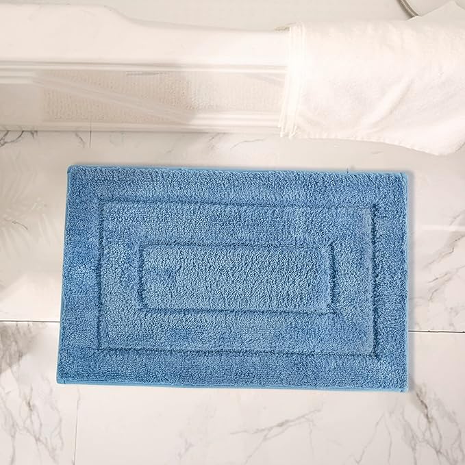 GRANNY SAYS Blue Bathroom Rugs Non Slip, 20" x 32", Bath Rugs for Bath, Bathroom Rugs Washable，Absorbent Bath Mats for Bath Floor, Shower Microfiber Bath Mat for Tub