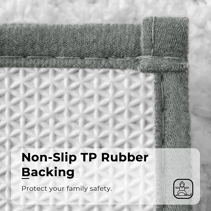 GRANNY SAYS Microfiber Bathroom Rugs Non Slip Washable, Water Absorbent Bathroom Mats for Tub, Soft Bath Mats for Bath Floor & Shower, Bath Rug, 24" x 48", Deep Grey Bath Rugs