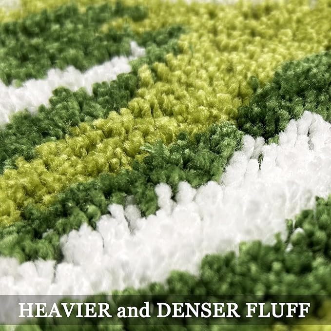 Green Bathroom Rug - Leaf Bath Mat Large Monstera Bath Rugs Non Slip Washable Bathrug for Bathroom Floor, Cute Bathmat Restroom Rug, Plant Absorbent Bath Mats Botanical Home Decor 24" x 51"
