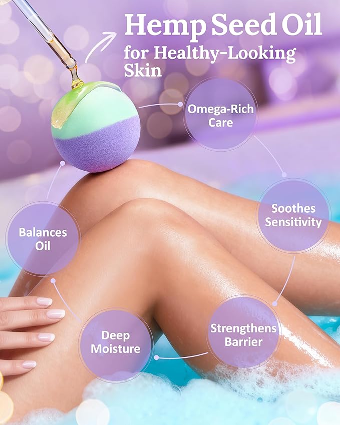 Hemp Oil Bath Bombs Gift Set, 24 Pack Natural Bubble Bath Spa Kit with Pure Essential Oils, Refreshing & Relaxing Bath Gift for Birthday, Mother’s Day & Valentine’s Day