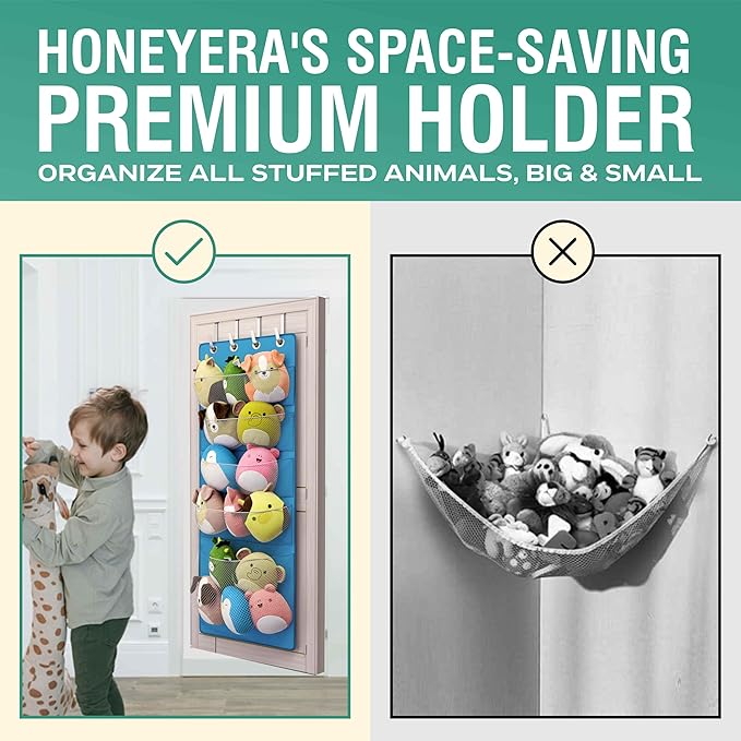 Honeyera Squishmallow Holder - Over the Door Space (parent) (Blue)