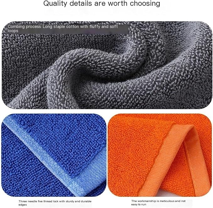 3-Pack Cotton Towels, Thick and Soft 120g Bath and Face Towels, Absorbent for Home Use(Brown)