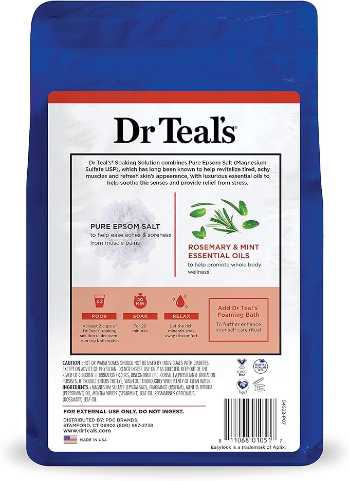 Dr Teal's Pure Epsom Salt, Lavender, Eucalyptus & Wellness Trio Bundle, 3 lbs (Pack of 3)
