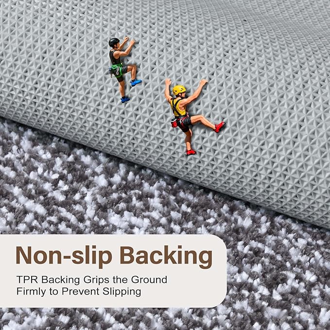 36x24 Large Bathroom Rugs Washable Non Slip, Grey Bath Mat for Bathroom Floor Tub, Soft Absorbent Quick Dry Mats for Shower, Bathtub,Home Decor