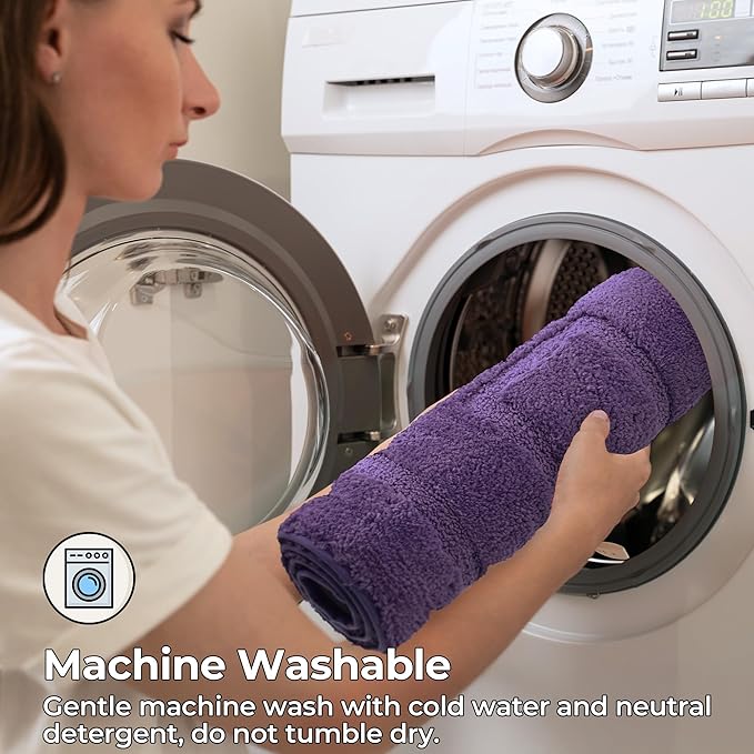 GRANNY SAYS Bathroom Rug Mat,48" x 24" Bath Mats for Bath Non-Slip, Super Soft and Water Absorbent, Microfiber Bath Rugs, Machine Wash Dry, Large Bathroom Rugs for Bath Floor, Purple
