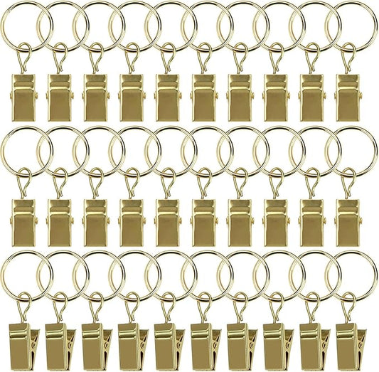 POVETIRE 30 Pack 2.5 Inch Rubber Gold S Hook for Hanging Baby Headband Hair Accessories Baby Bib NecklaceJewelry Hat Holder