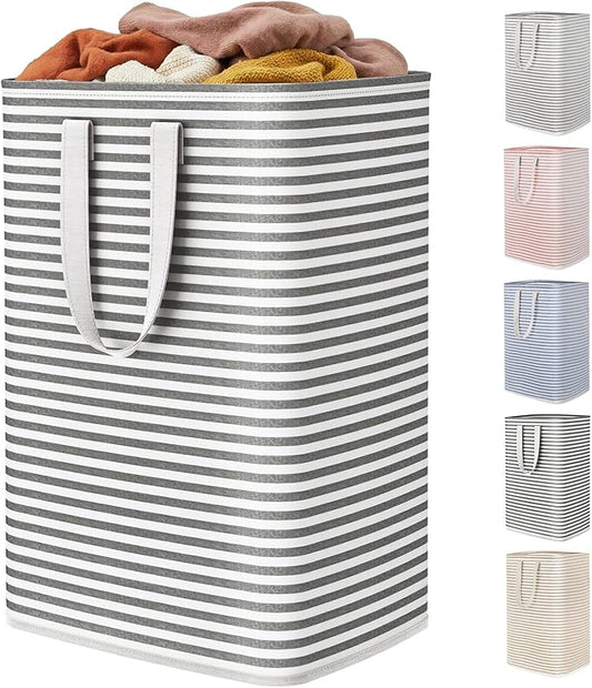 Lifewit 1 Pack Laundry Hamper Large Collapsible Laundry Baskets, Freestanding Waterproof Clothes Hamper with Easy Carry Handles in Laundry Room Bedroom Bathroom College Dorm, Black, 80L