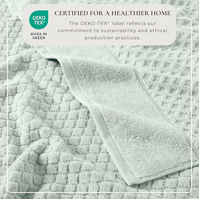 Great Bay Home Oversized Bath Sheets - 100% Cotton 2 Pack 68x35 Extra Large Towel - Absorbent, Durable, Quick-Dry Towels for Bathroom (Pastel Blue)