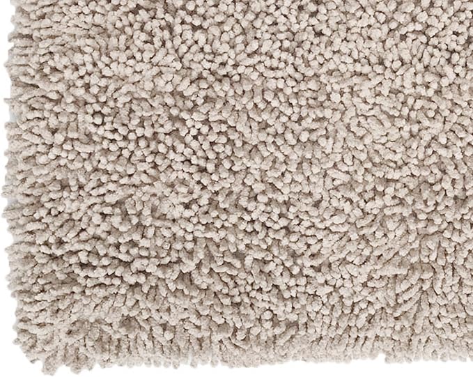 Home Weavers Fantasia Bath Rug 100% Cotton Bathroom Rugs Set, Washable Rug, Soft Cotton Extra Soft and Absorbent Bath Rug, Kitchen Mat, Bath Mat Set, Bath Floor Mat Non Slip, 20"x20" Contour, Ivory