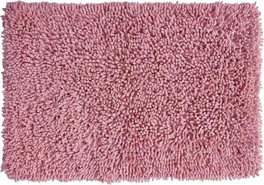 Home Weavers Fantasia Bath Rug 100% Cotton Bathroom Rugs Set, Washable Rug, Soft Cotton Extra Soft and Absorbent Bath Rug, Kitchen Mat, Bath Mat Set, Bath Floor Mat Non Slip, 17"x24" Rectangle, Pink