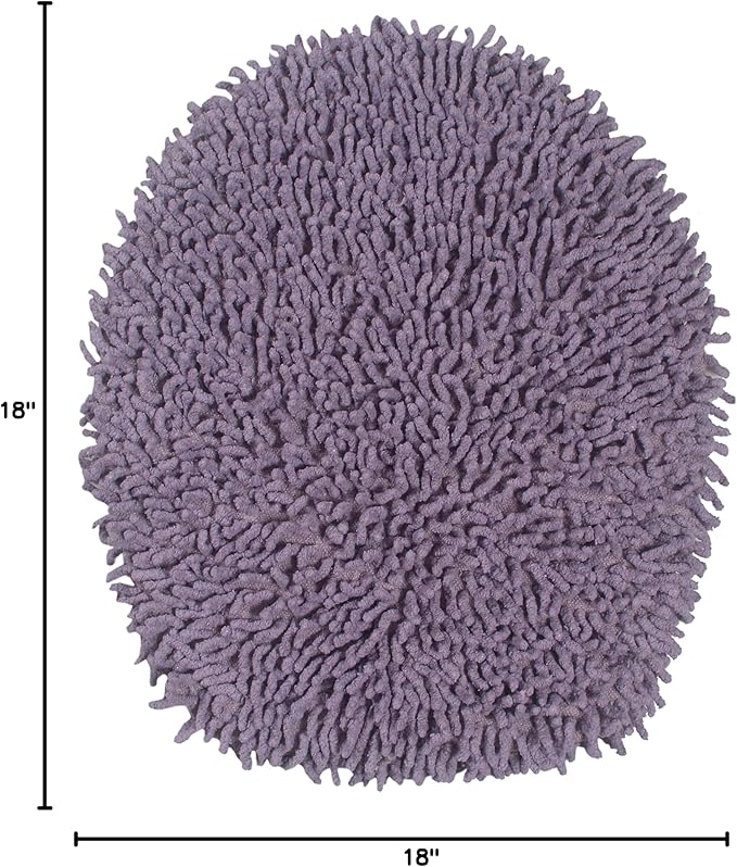 Home Weavers Fantasia Collection 100% Cotton Toilet Lid Cover, 18"x18" Purple – Soft, Absorbent, Washable Bathroom Lid Cover, Non-Slip, Fits Standard & Elongated Toilet Lids