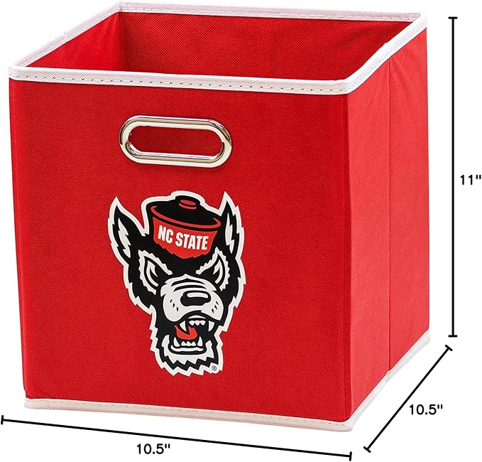 Franklin Sports NCAA College Team Fabric Storage Cubes Made to Fit Storage Bin Organizers