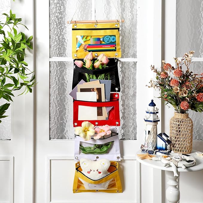 Abbylike 2 Pcs Fish Extender Hanging Pockets with 5 Pockets Cruise Gifts Hanging Bag Organizer Cruise Essentials 2026 for Door Decorations