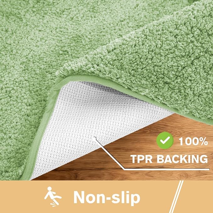 Hunter Green Bathroom Rugs 40"x60" – Oversized Plush Non-Slip Microfiber Bath Mat, Absorbent & Washable – Ideal for Large Bathrooms or Living Rooms