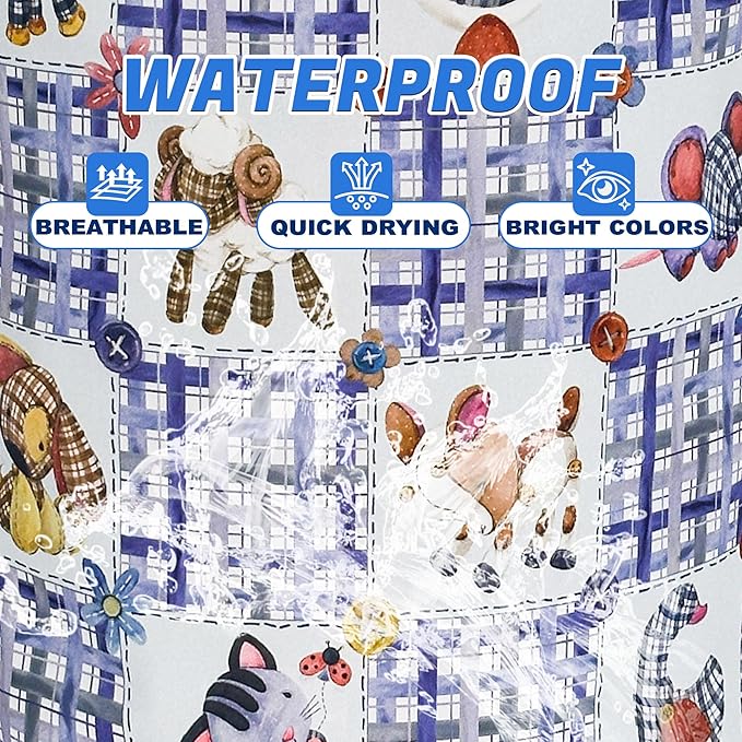 Cute Animal Doll Pattern Laundry Basket Oxford Cloth Cartoon Laundry Hamper With Handle Foldable Portable Clothes Storage Basket 18.9 X 16.5 In Storage Bag For Laundry Room/Bathroom/Bedroom/Dormitorie