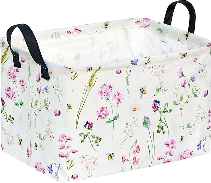 Rectangle Gift Shelf Nursery Storage Basket Laundry Hamper Storage Box and Bins for Home Clothes with Handles
