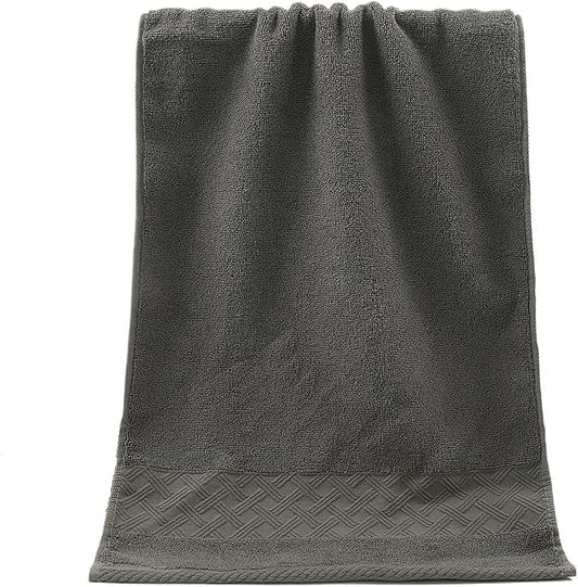 3 Pack Cotton Bath Towels, 34x74 Inches Soft Absorbent Face Towels for Home(Grey)