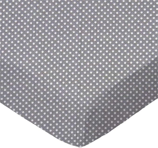 SheetWorld Baby Fitted Changing Pad Cover Sheet 16 x 33 inches, 100% Cotton Woven Sheet, Unisex Boy Girl, Pindots Gray, Made in USA