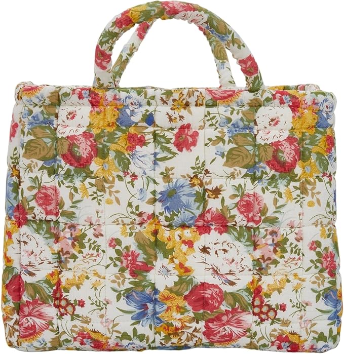 Boho Fabric Storage Basket, Large Capacity Laundry Basket, 12.2'' x 10.23'' x 10.23'' Collapsible Laundry Hamper with Easy Carry Handles (C Multi-Color 5, L)