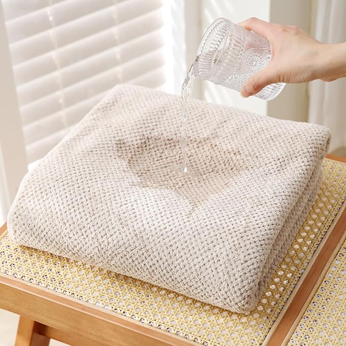 30x60 Inches Extra Large Bath Towels Set Super Soft Absorbent Luxury Microfiber Towels for Bathroom (Beige,3PCS) (Pack of 2)