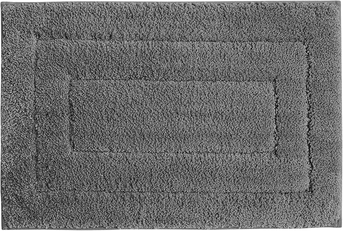 GRANNY SAYS Gray Bathroom Rugs Non Slip, Large Bath Mats for Bathroom, Super Soft and Water Absorbent, Microfiber Washable Bath Rugs for Bath Floor, Tub and Shower, 36" x 24", Dark Gray